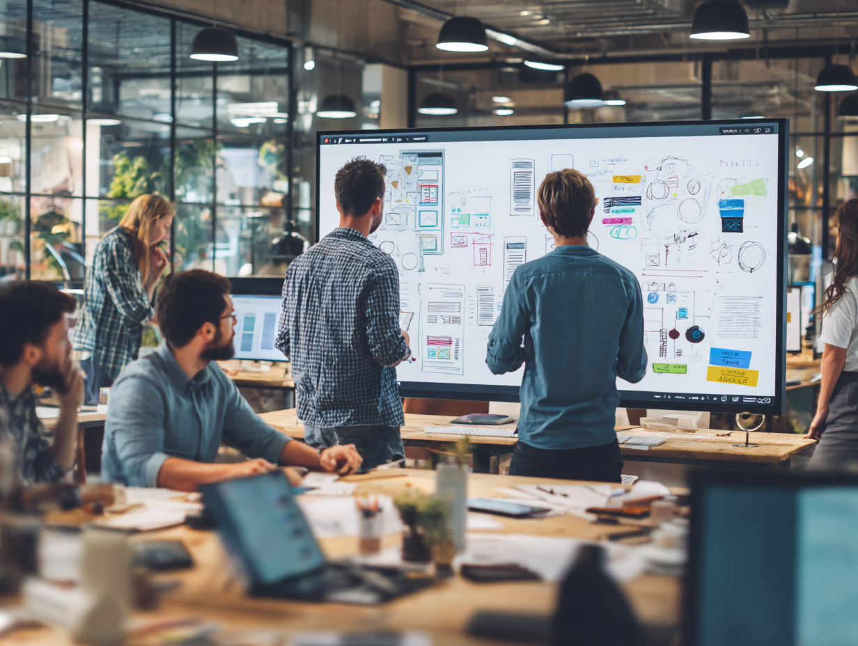 Interactive prototype screens